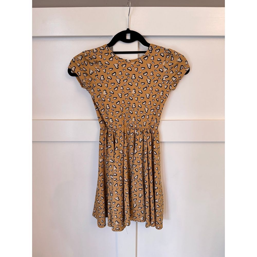 Dot dot smile brown hearts twirl dress‎ size 7 - Picture 4 of 4